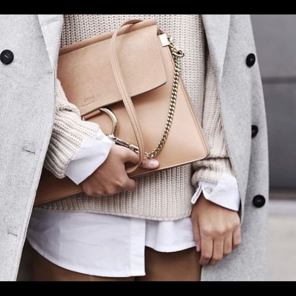 pink/nude Chloe Faye bag